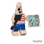 Spongebob Patrick Star 2, Lego-compatible Building Block Minifigures, 9 Pcs Collection