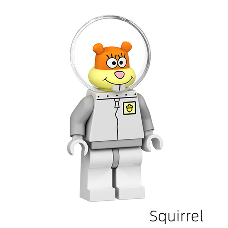 Spongebob Sandy Cheeks, Lego-compatible Building Block Minifigures, 9 Pcs Collection