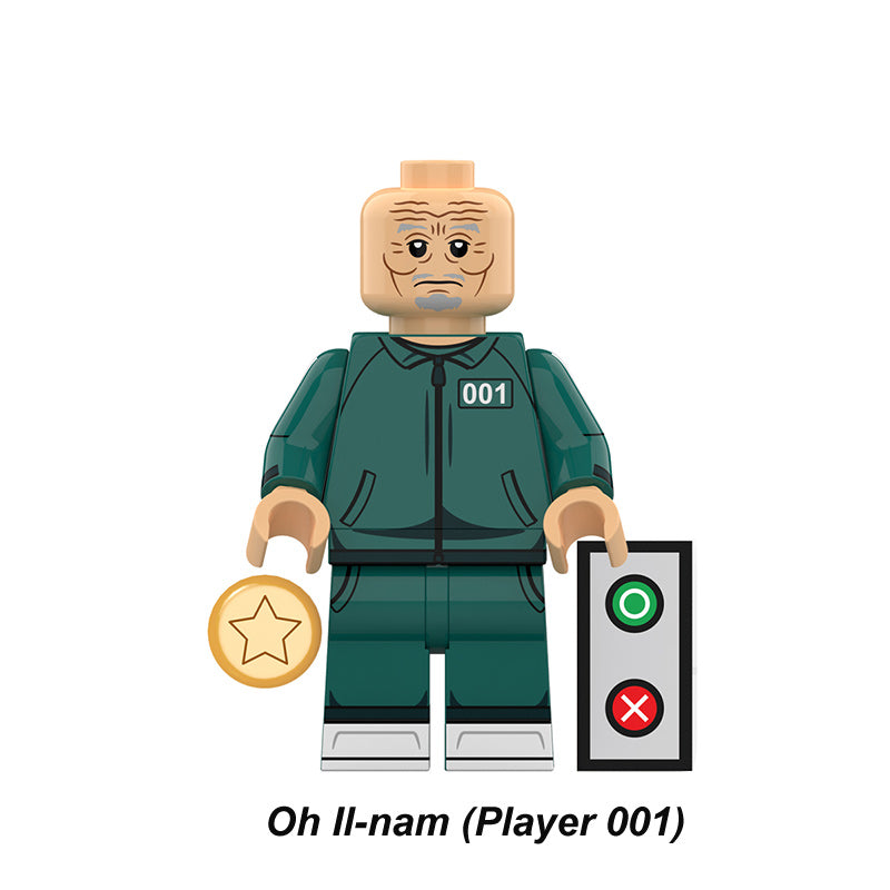 Squid Game Oh Il Nam, Lego-compatible Building Block Minifigures, 9 Pcs Collection