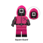 Squid Game Square Guard, Lego-compatible Building Block Minifigures, 9 Pcs Collection