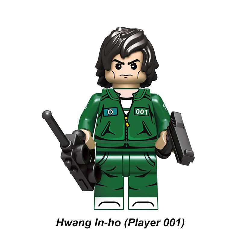 Squid Game Hwang Jun Ho, Lego-compatible Building Block Minifigures, 8 Pcs Collection