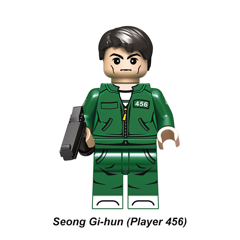 Squid Game Seong Gi Hun Player, Lego-compatible Building Block Minifigures, 8 Pcs Collection