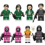 Squid Game Seong Gi Hun Hwang In Ho, Lego-compatible Building Block Minifigures, 8 Pcs Collection