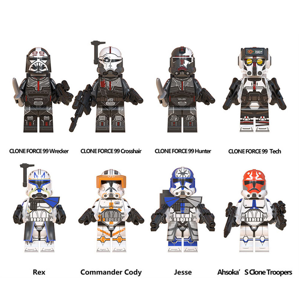 Star Wars Captain Rex Jesse, Lego-compatible Building Block Minifigures, 8 Pcs Collection