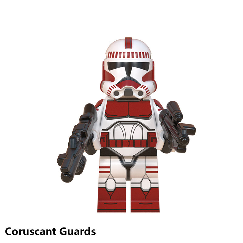 Star Wars Coruscant Guards, Lego-compatible Building Block Minifigures, 8 Pcs Collection