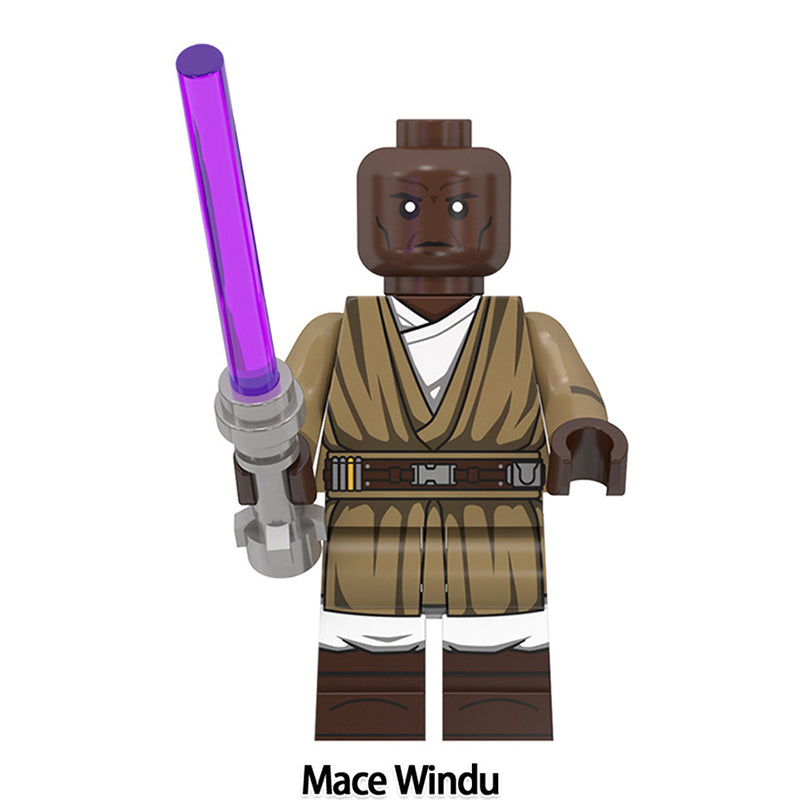 Star Wars Mace Windu, Lego-compatible Building Block Minifigures, 8 Pcs Collection