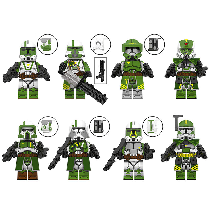 Star Wars Doomsday Troopers custom minifigure set Commander Doom and Galactic Soldiers LEGO-compatible building block toys | 8-piece set