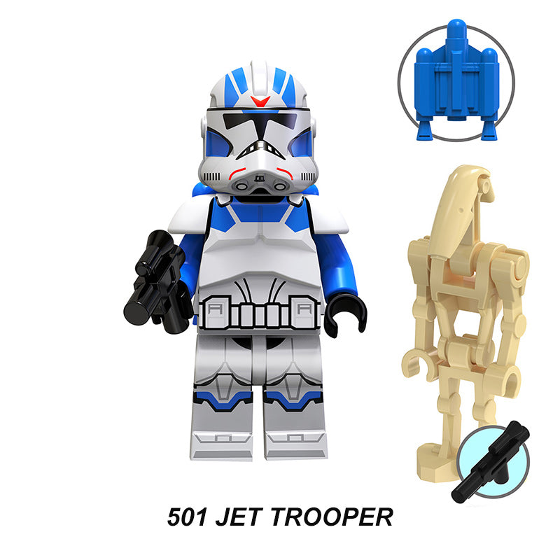 501st Legion Jet Trooper Star Wars LEGO-compatible minifigure | custom brick minifigures