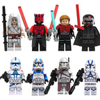 Star Wars minifigure set Darth Maul, Obi-Wan Kenobi, 501st Clone Trooper LEGO-compatible building block toys | 8-piece set