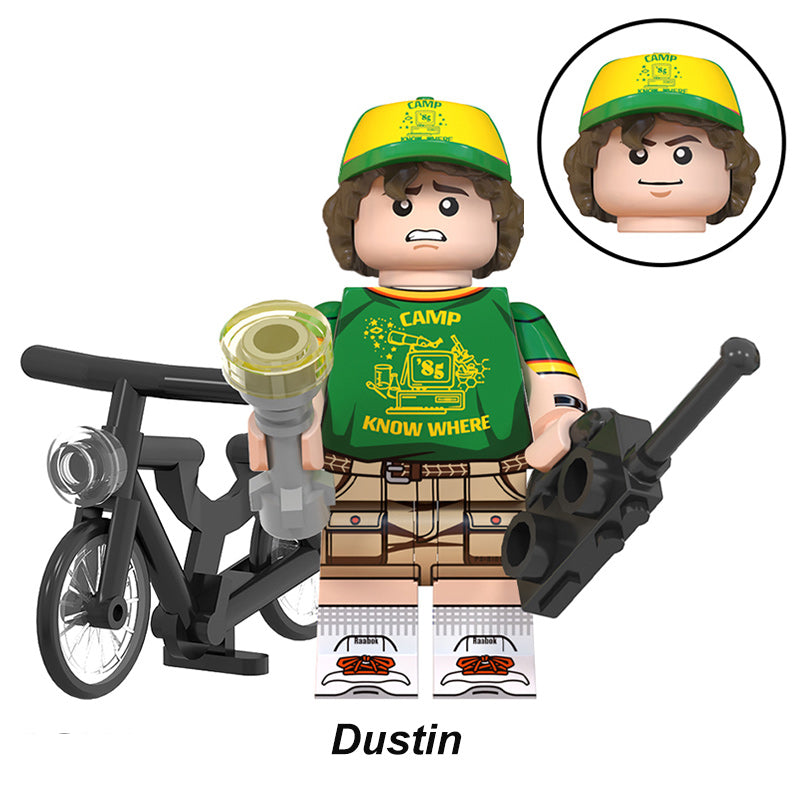 Stranger Things Dustin Henderson, Lego-compatible Building Block Minifigures, 8 Pcs Collection