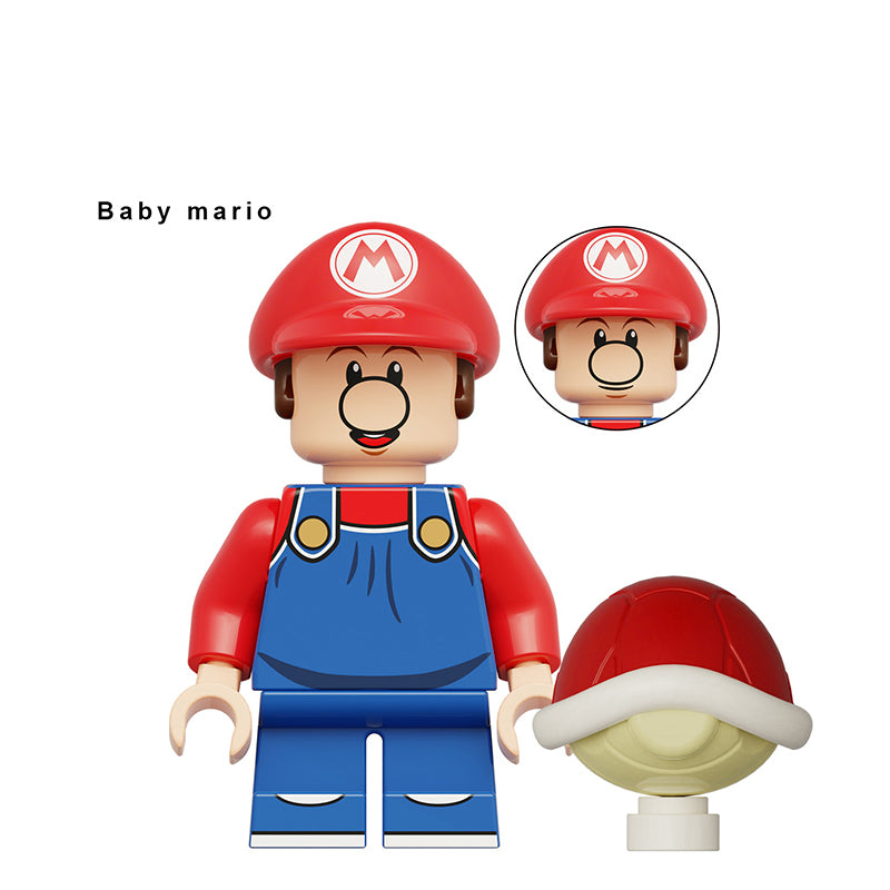 Super Mario Tanooki Mario, Lego-compatible Building Block Minifigures, 8 Pcs Collection