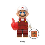 Super Mario Fire Mario, Lego-compatible Building Block Minifigures, 10 Pcs Collection
