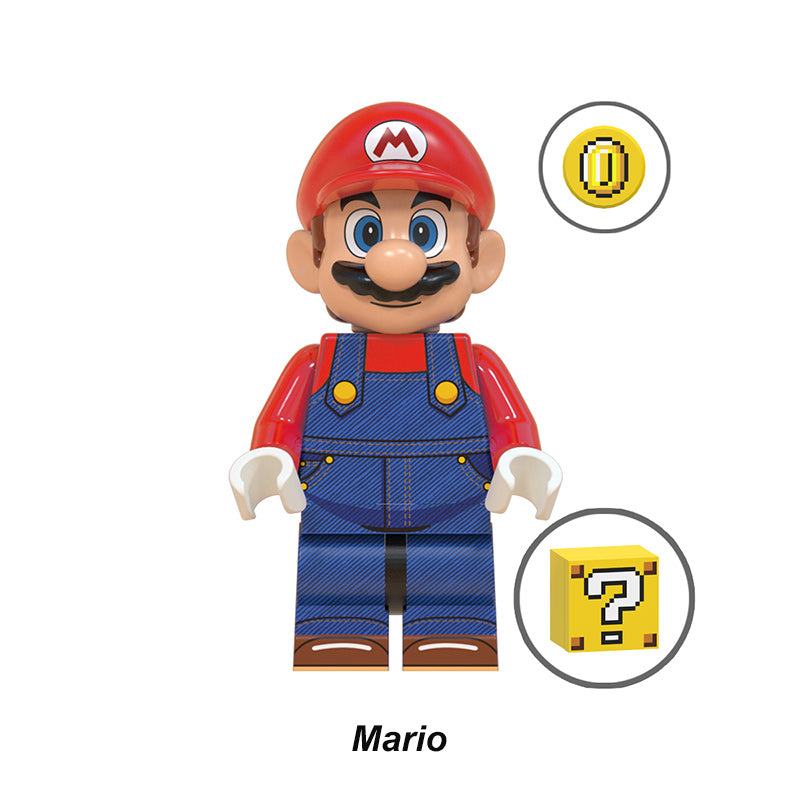 Super Mario Mario, Lego-compatible Building Block Minifigures, 10 Pcs Collection