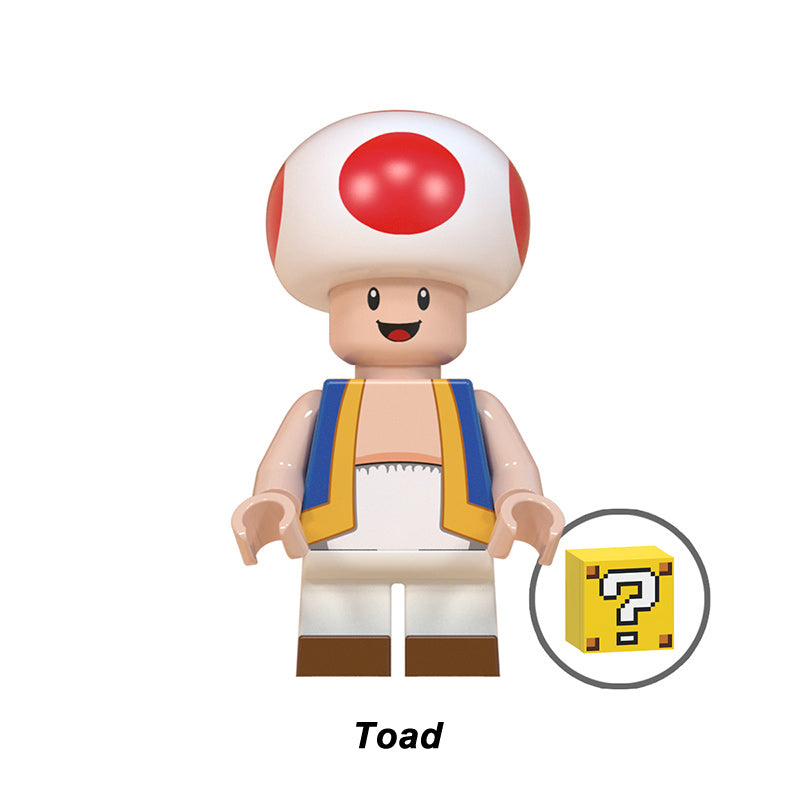 Super Mario Toad, Lego-compatible Building Block Minifigures, 10 Pcs Collection