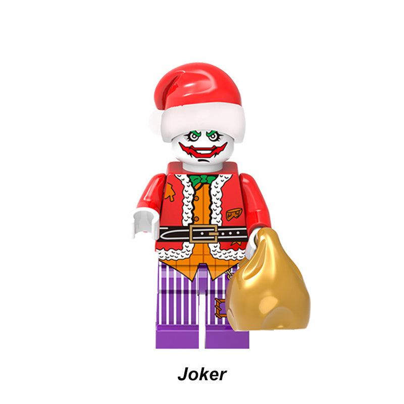 Christmas Joker Holiday Style LEGO-compatible minifigure | custom brick minifigures