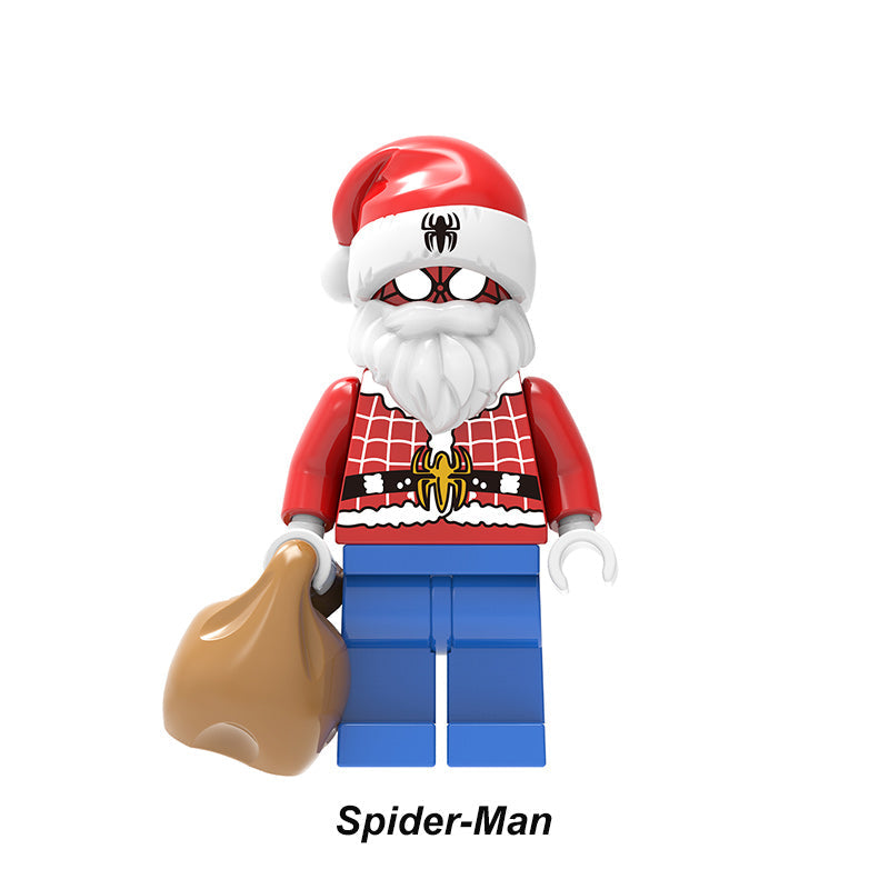 Christmas Spider-Man Ugly Sweater Style LEGO-compatible minifigure | custom brick minifigures