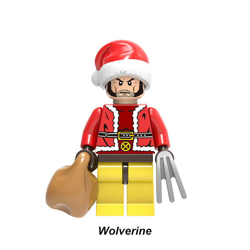 Christmas Wolverine Holiday Edition LEGO-compatible minifigure | custom brick minifigures