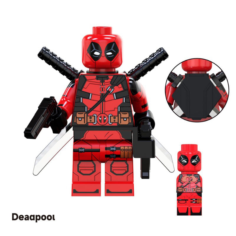 Superheroes Deadpool, Lego-compatible Building Block Minifigures, 8 Pcs Collection