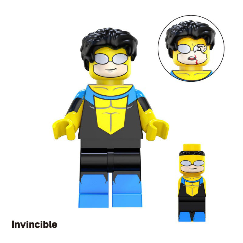 Superheroes Invincible, Lego-compatible Building Block Minifigures, 8 Pcs Collection