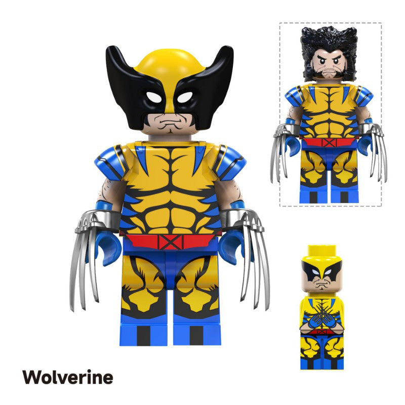 Superheroes Wolverine Variant 2, Lego-compatible Building Block Minifigures, 8 Pcs Collection