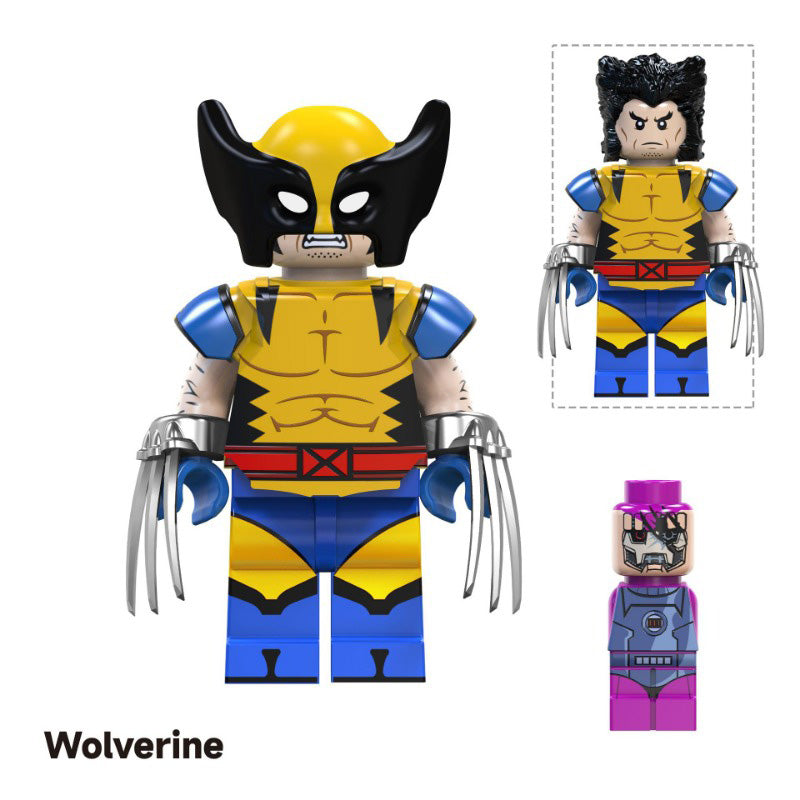 Superheroes Wolverine Variant 3, Lego-compatible Building Block Minifigures, 8 Pcs Collection