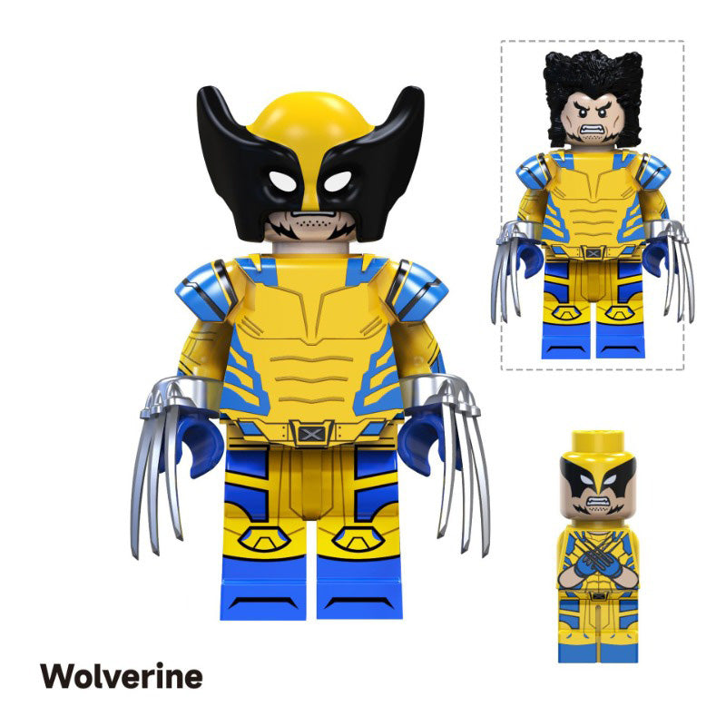Superheroes Wolverine Variant, Lego-compatible Building Block Minifigures, 8 Pcs Collection
