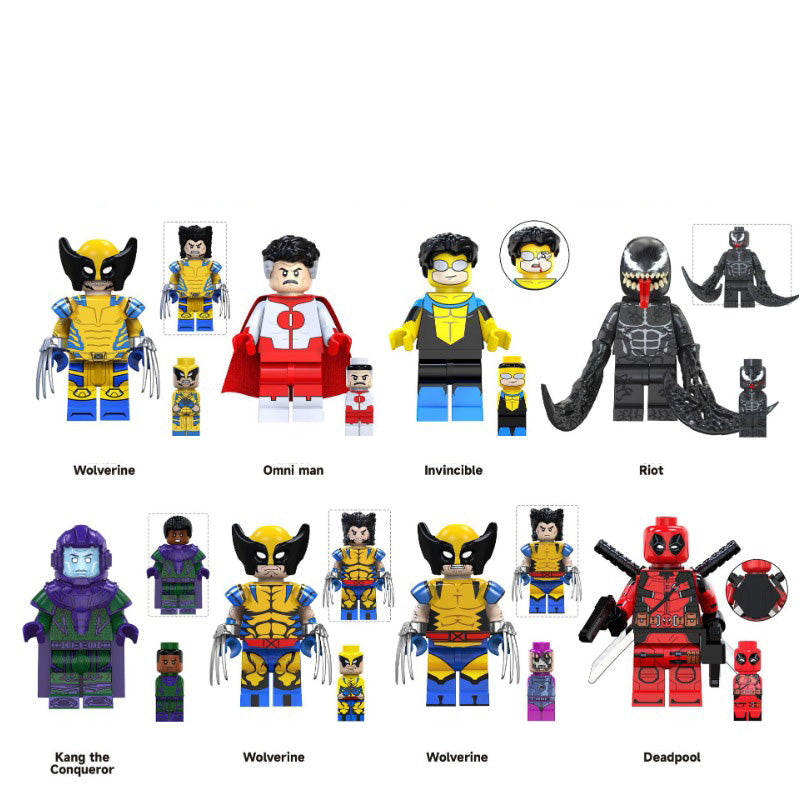 Superheroes Deadpool Invincible, Lego-compatible Building Block Minifigures, 8 Pcs Collection Main image