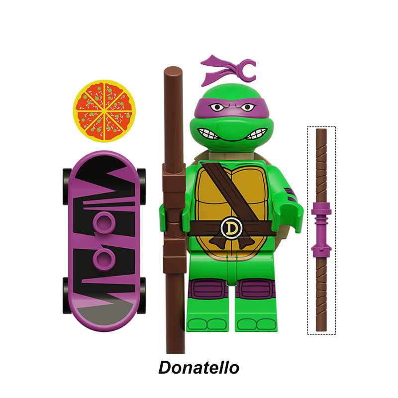 Teenage Mutant Ninja Turtles Tmnt Donatello 2, Lego-compatible Building Block Minifigures, 8 Pcs Collection