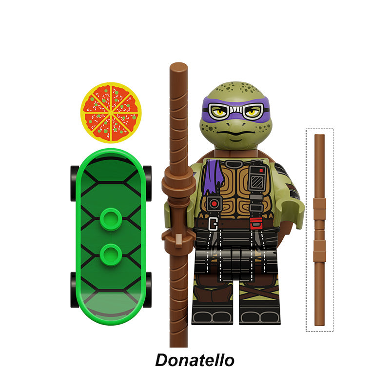 Teenage Mutant Ninja Turtles Tmnt Donatello, Lego-compatible Building Block Minifigures, 8 Pcs Collection