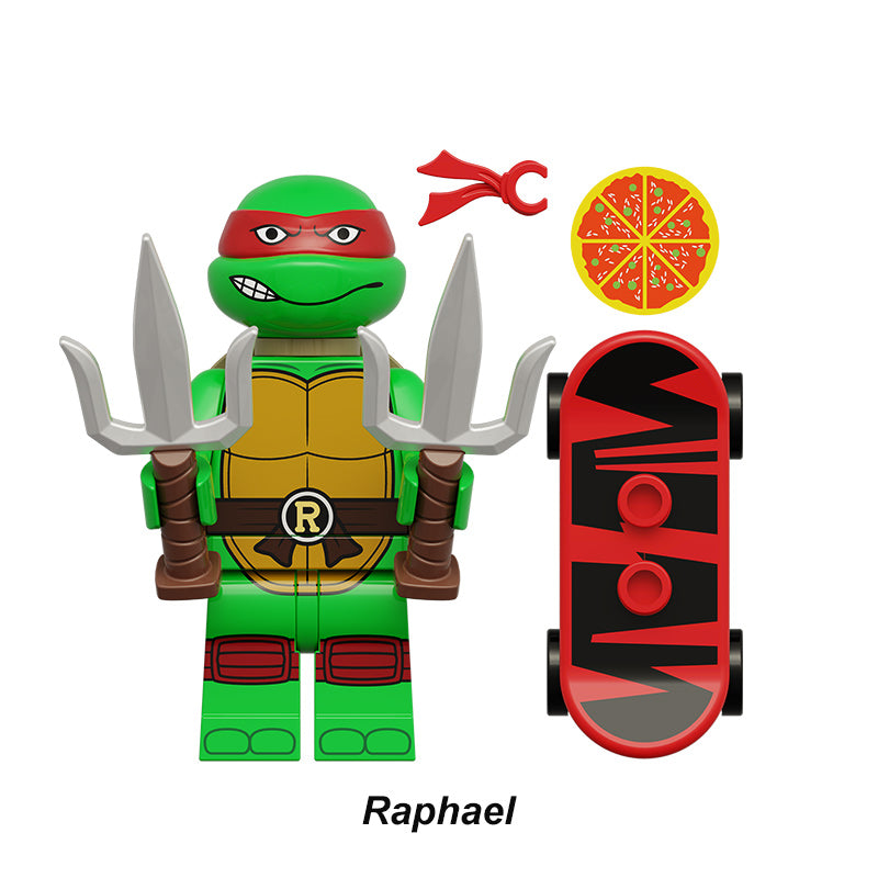 Teenage Mutant Ninja Turtles Tmnt Raphael 2, Lego-compatible Building Block Minifigures, 8 Pcs Collection