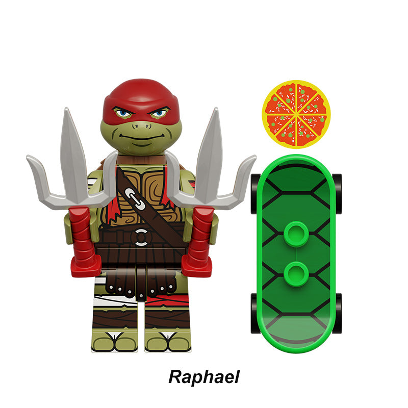 Teenage Mutant Ninja Turtles Tmnt Raphael, Lego-compatible Building Block Minifigures, 8 Pcs Collection