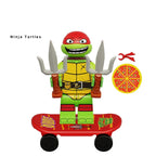 Teenage Mutant Ninja Turtles Tmnt Leonardo, Lego-compatible Building Block Minifigures, 4 Pcs Collection