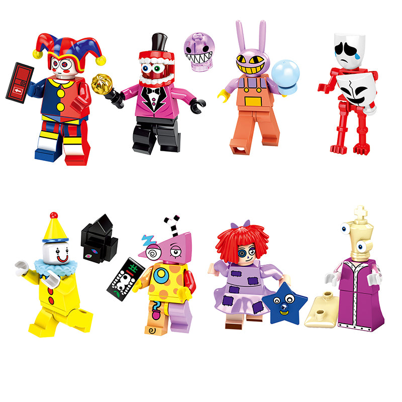 The Amazing Digital Circus Ragatha Kinger, Lego-compatible Building Block Minifigures, 8 Pcs Collection