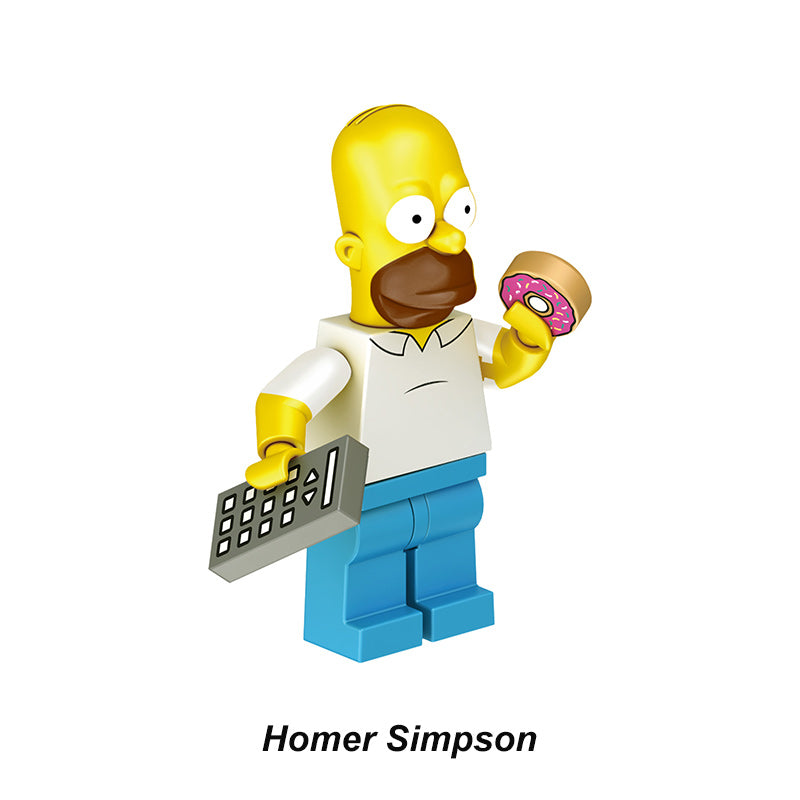 The Simpsons Homer Simpson, Lego-compatible Building Block Minifigures, 8 Pcs Collection