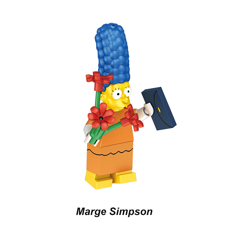 The Simpsons Marge Simpson, Lego-compatible Building Block Minifigures, 8 Pcs Collection