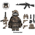 World War Ii Commander, Lego-compatible Building Block Minifigures, 6 Pcs Collection