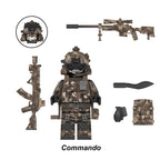 World War Ii Commando X 2, Lego-compatible Building Block Minifigures, 6 Pcs Collection