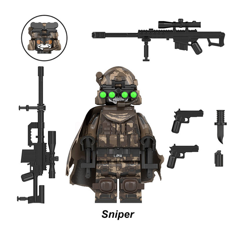 World War Ii Sniper, Lego-compatible Building Block Minifigures, 6 Pcs Collection