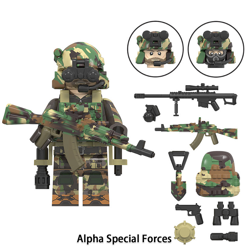 World War Ii Alpha Special Forces, Lego-compatible Building Block Minifigures, 8 Pcs Collection