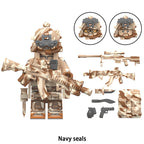World War Ii Navy Seals, Lego-compatible Building Block Minifigures, 8 Pcs Collection