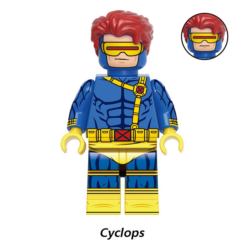 And Cyclops Superheroes LEGO-compatible minifigure | custom brick minifigures