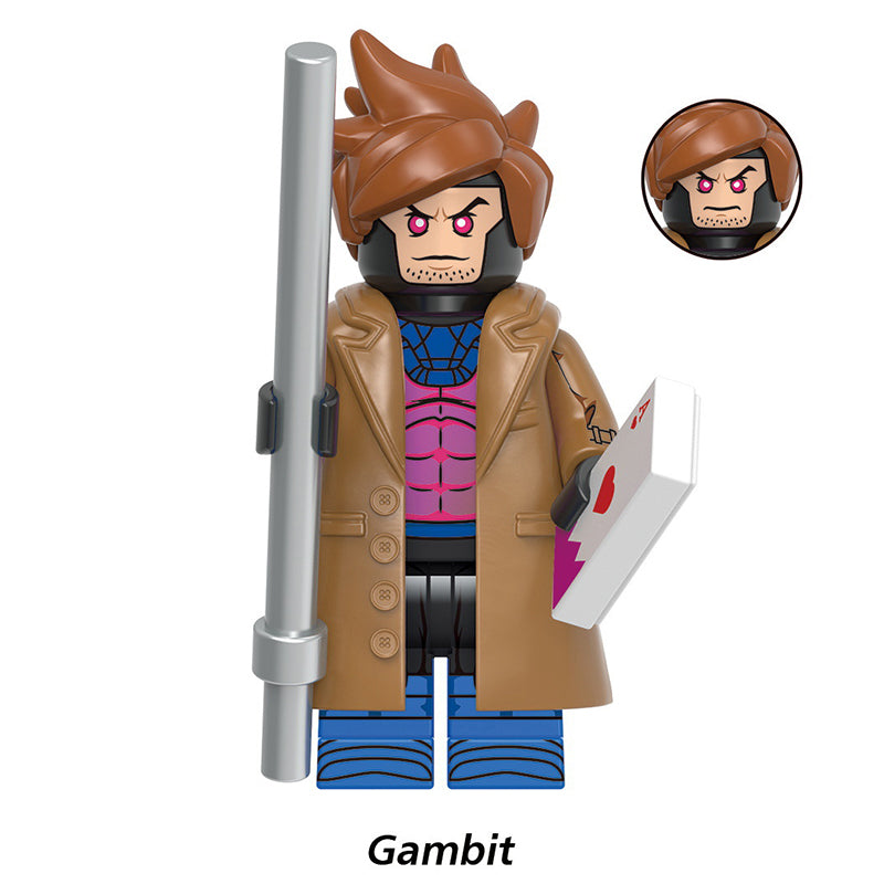 Gambit Superheroes LEGO-compatible minifigure | custom brick minifigures