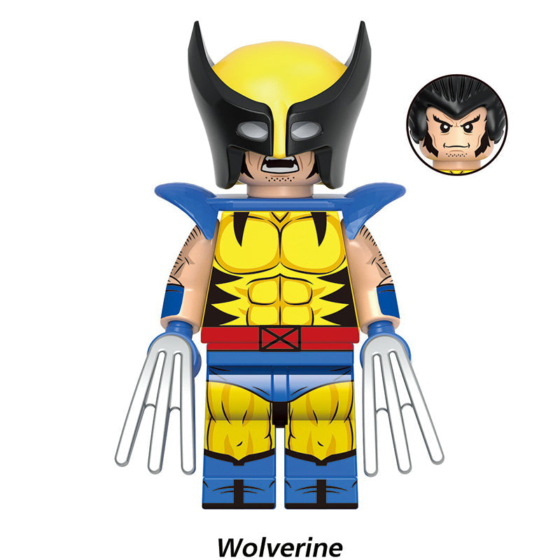 Wolverine Superheroes LEGO-compatible minifigure | custom brick minifigures