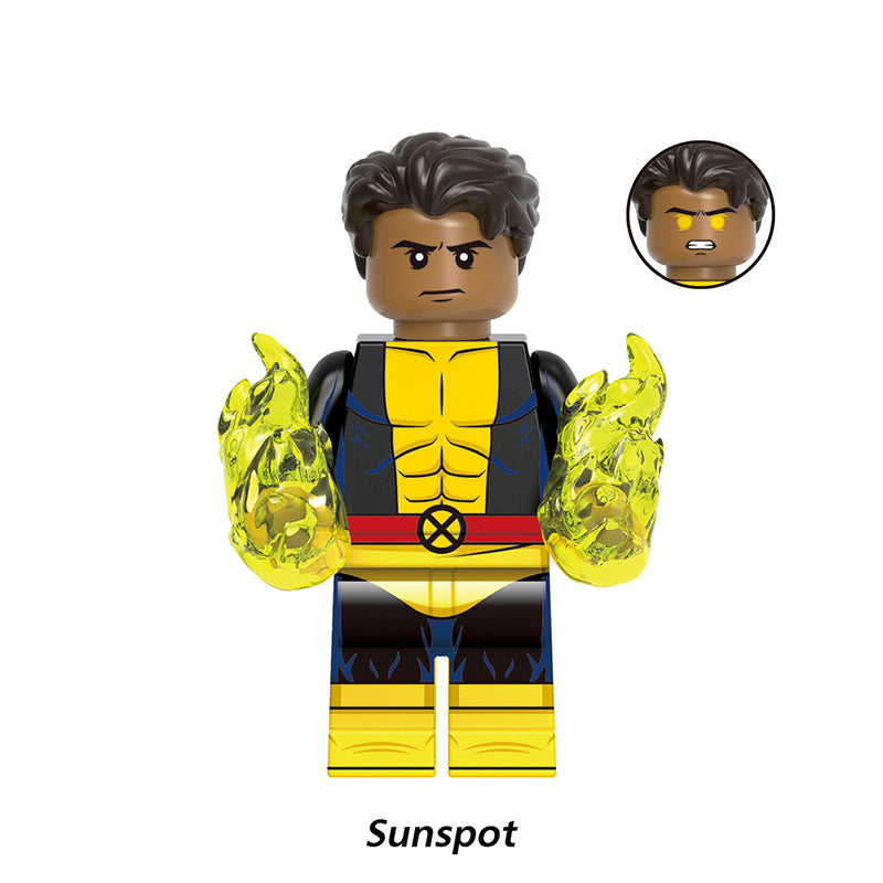 X Men Sunspot, Lego-compatible Building Block Minifigures, 8 Pcs Collection