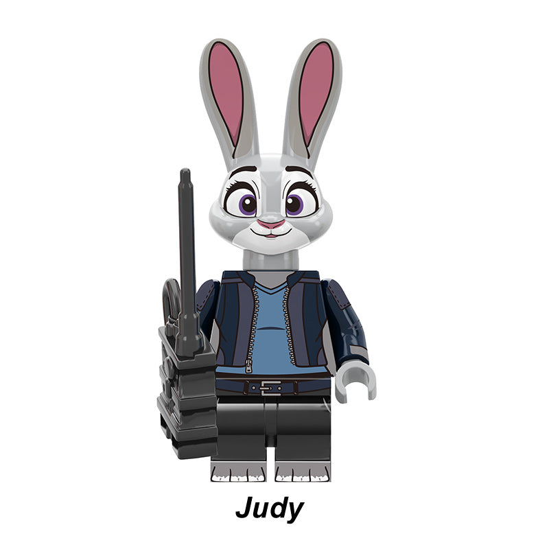 Judy Hopps Zootopia LEGO-compatible minifigure | custom brick toy figure