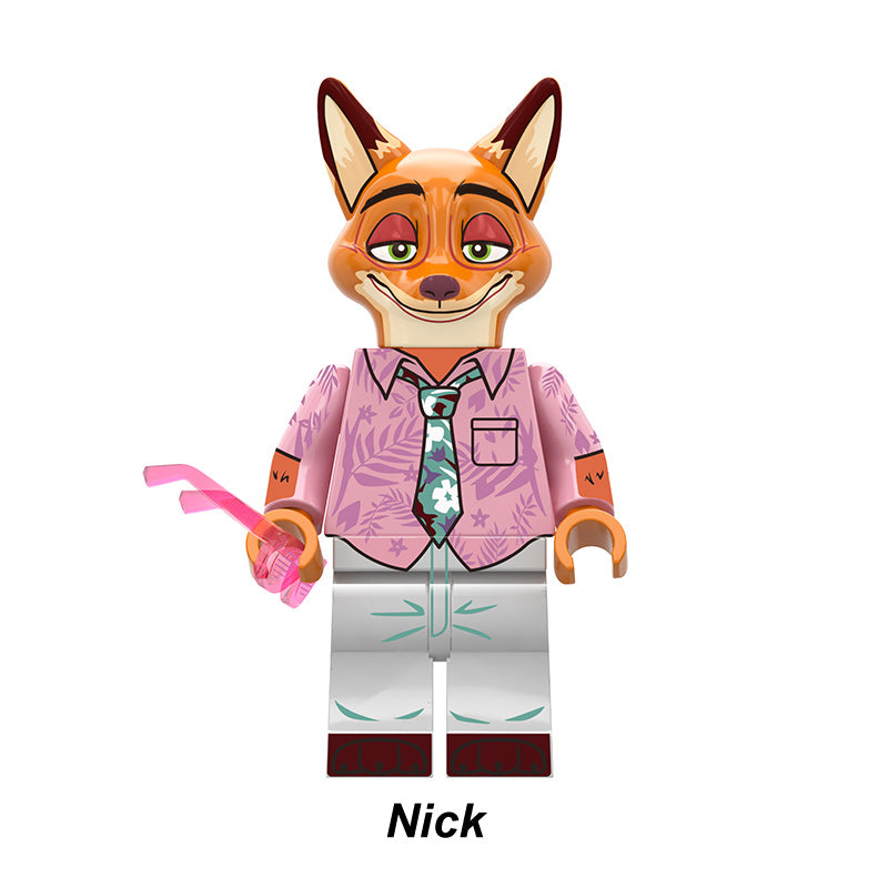 Nick Wilde Zootopia LEGO-compatible minifigure | custom brick toy figure