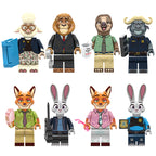 Zootopia minifigure set Nick Wilde, Judy Hopps, Flash LEGO-compatible building block toys | 8-piece set